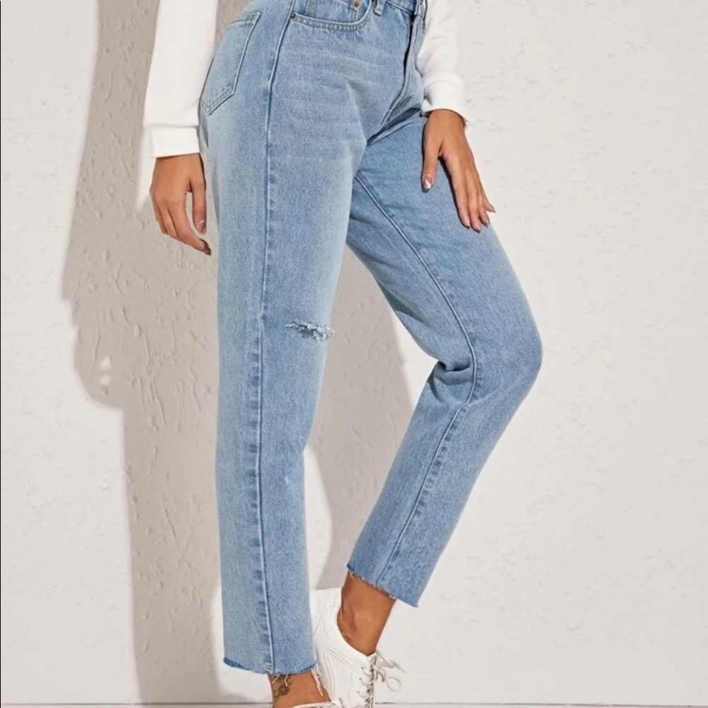 Light blue mom jeans